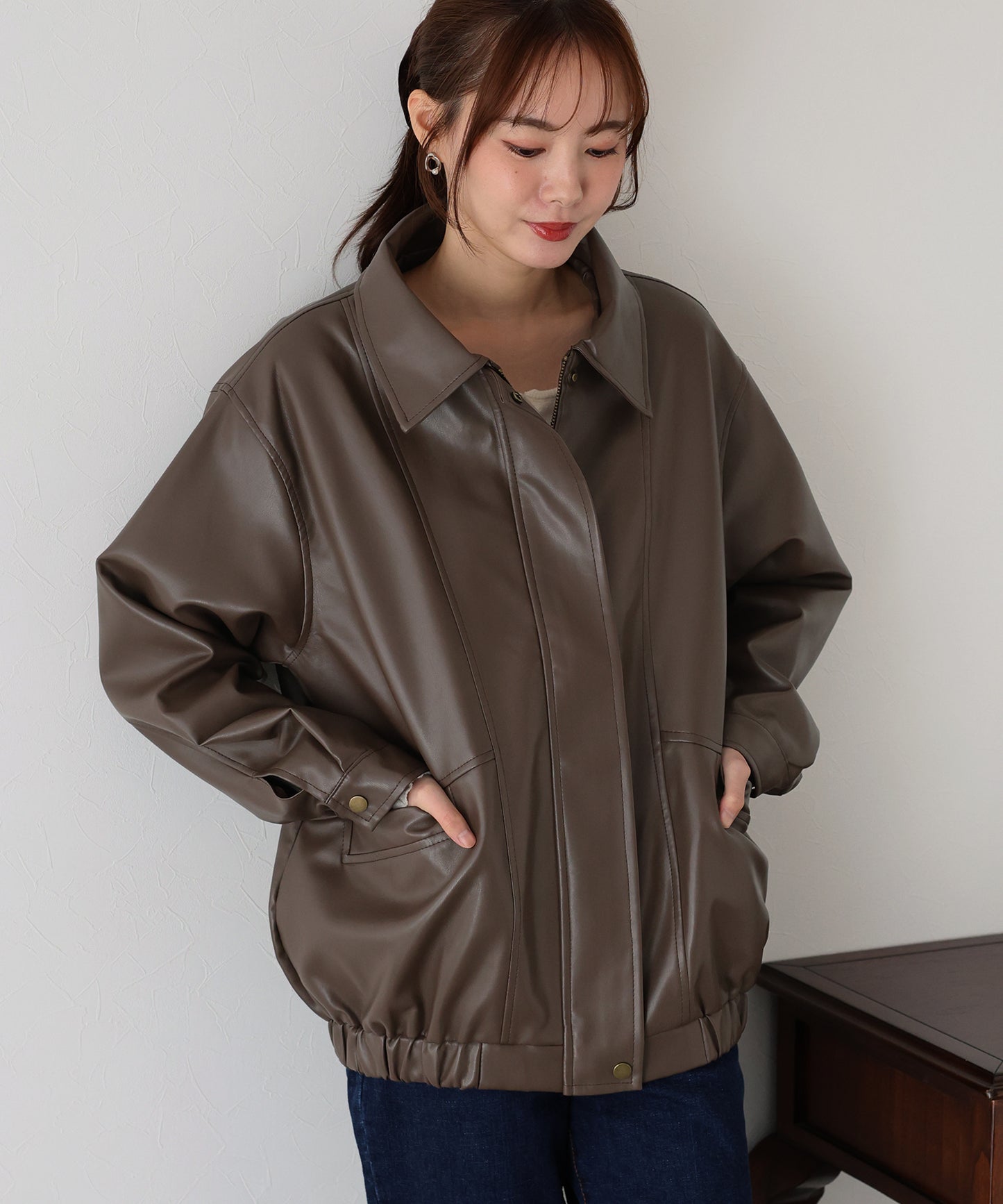 フェイクレザージャケット