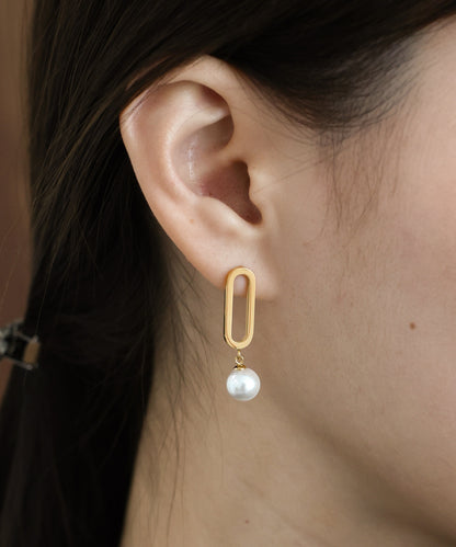 【早割5％OFF】メタルパールピアス / サージカルステンレス【ネコポス】