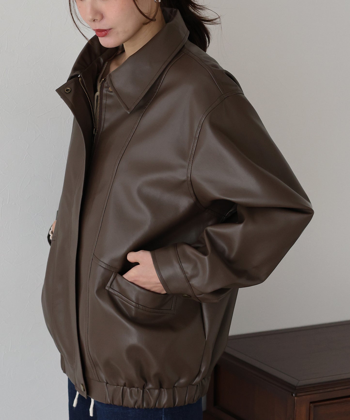 フェイクレザージャケット