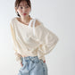 レースリボンオフショルスウェット