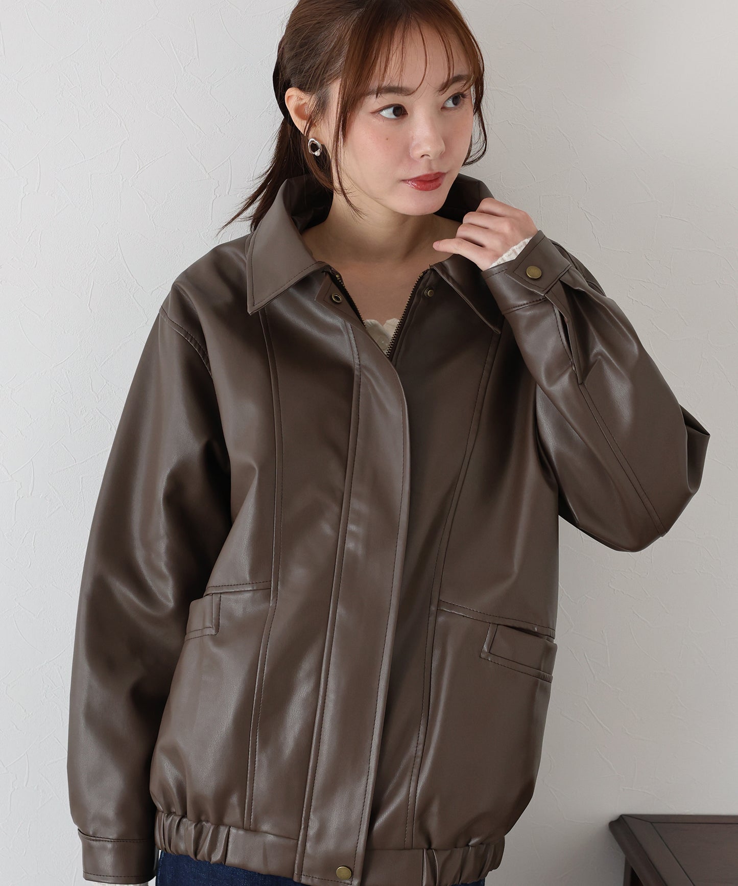 フェイクレザージャケット