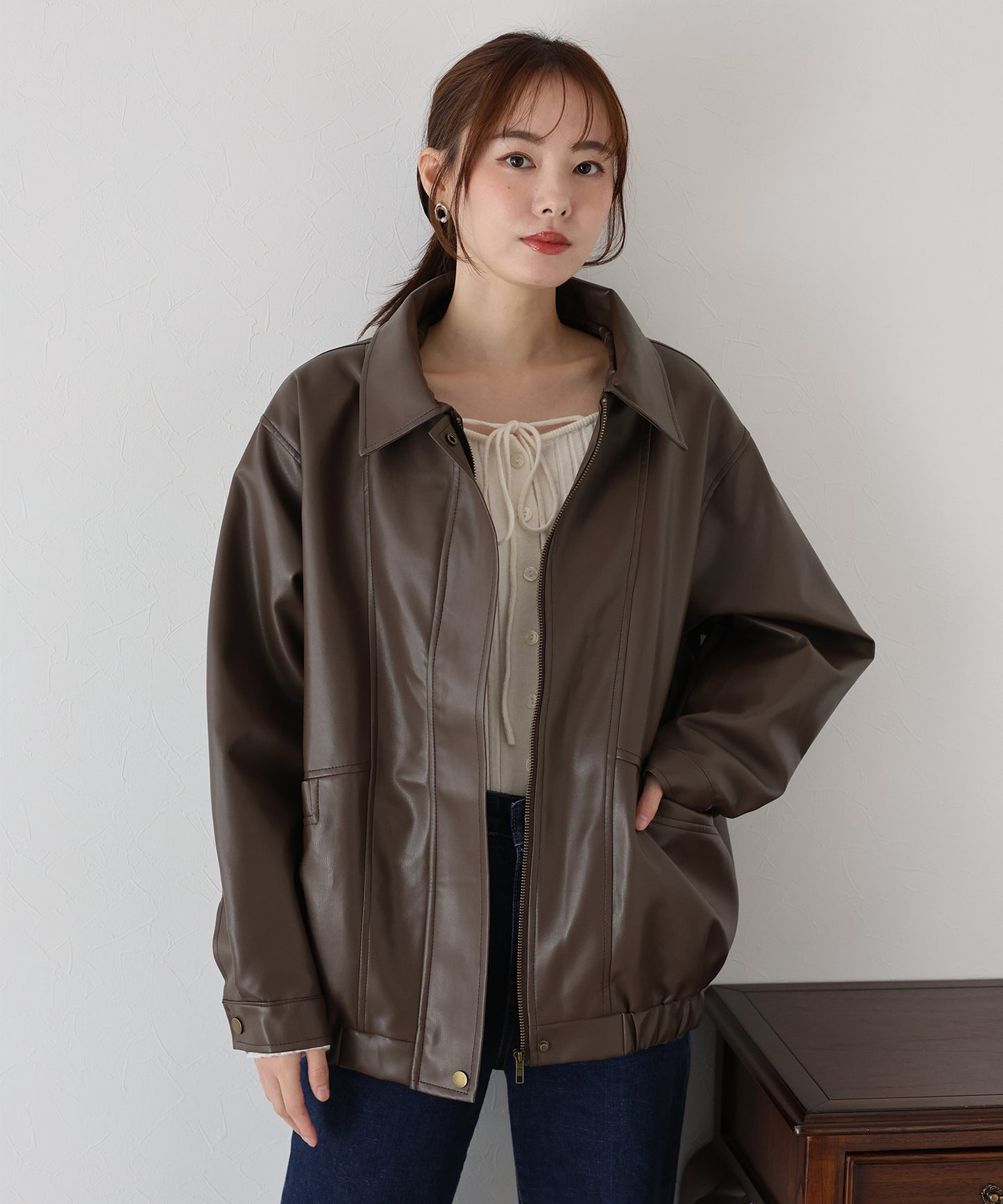 フェイクレザージャケット