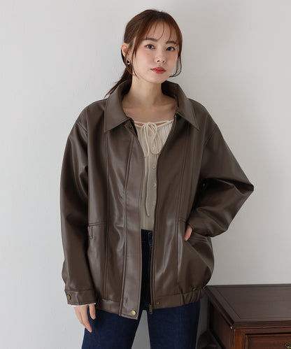 フェイクレザージャケット