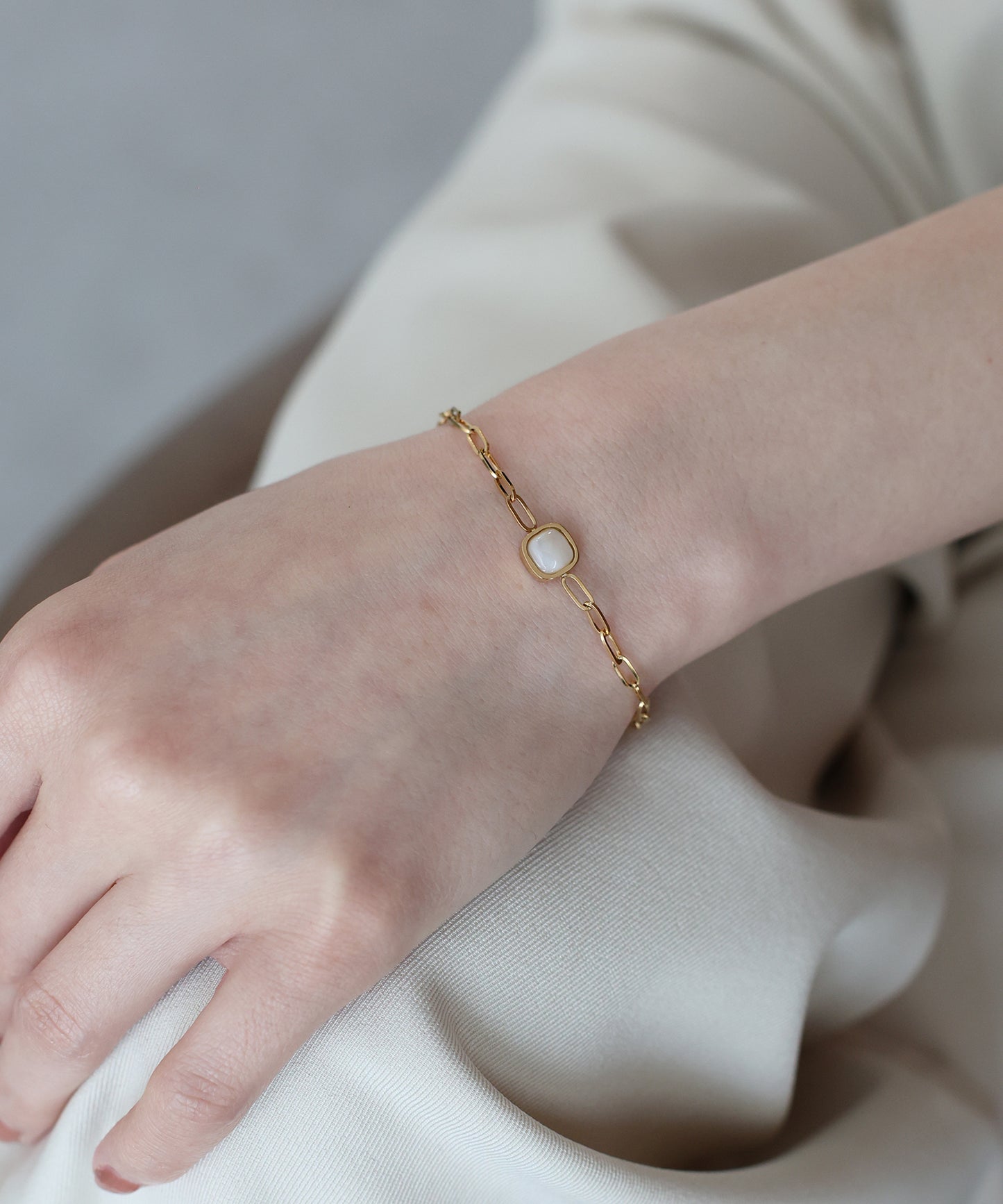 【早割5％OFF】シェルブレスレット / サージカルステンレス【ネコポス】