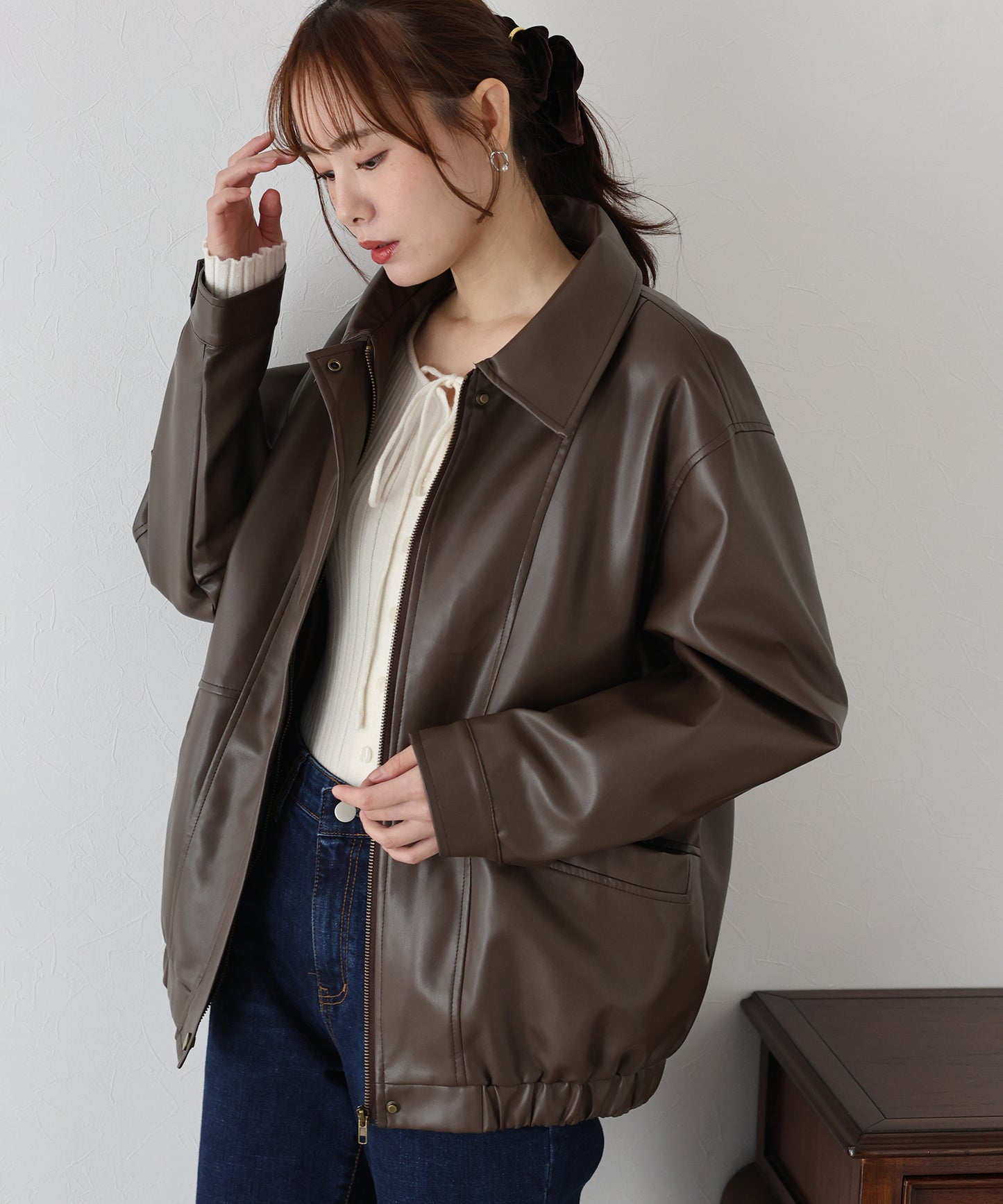 フェイクレザージャケット