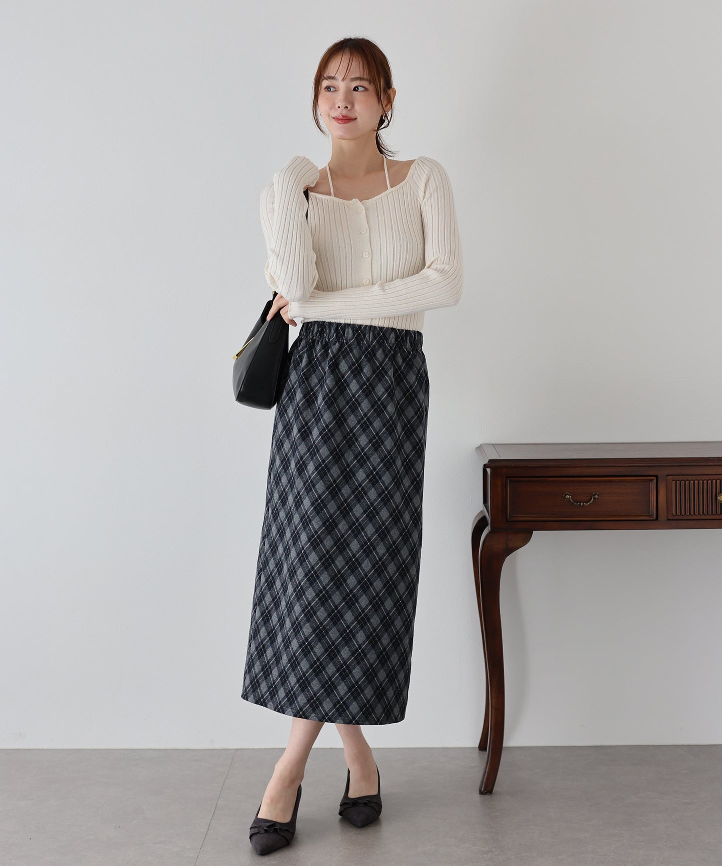 【TIME SALE】チェック柄タイトスカート