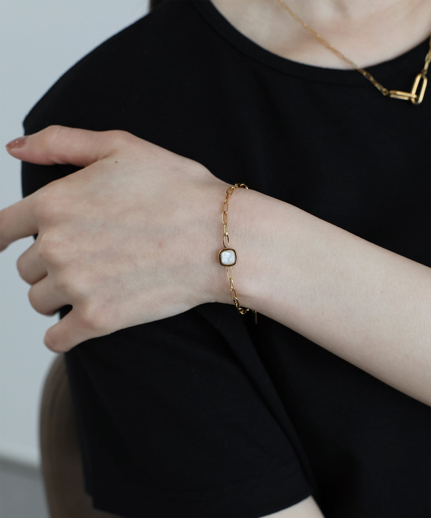 【早割5％OFF】シェルブレスレット / サージカルステンレス【ネコポス】