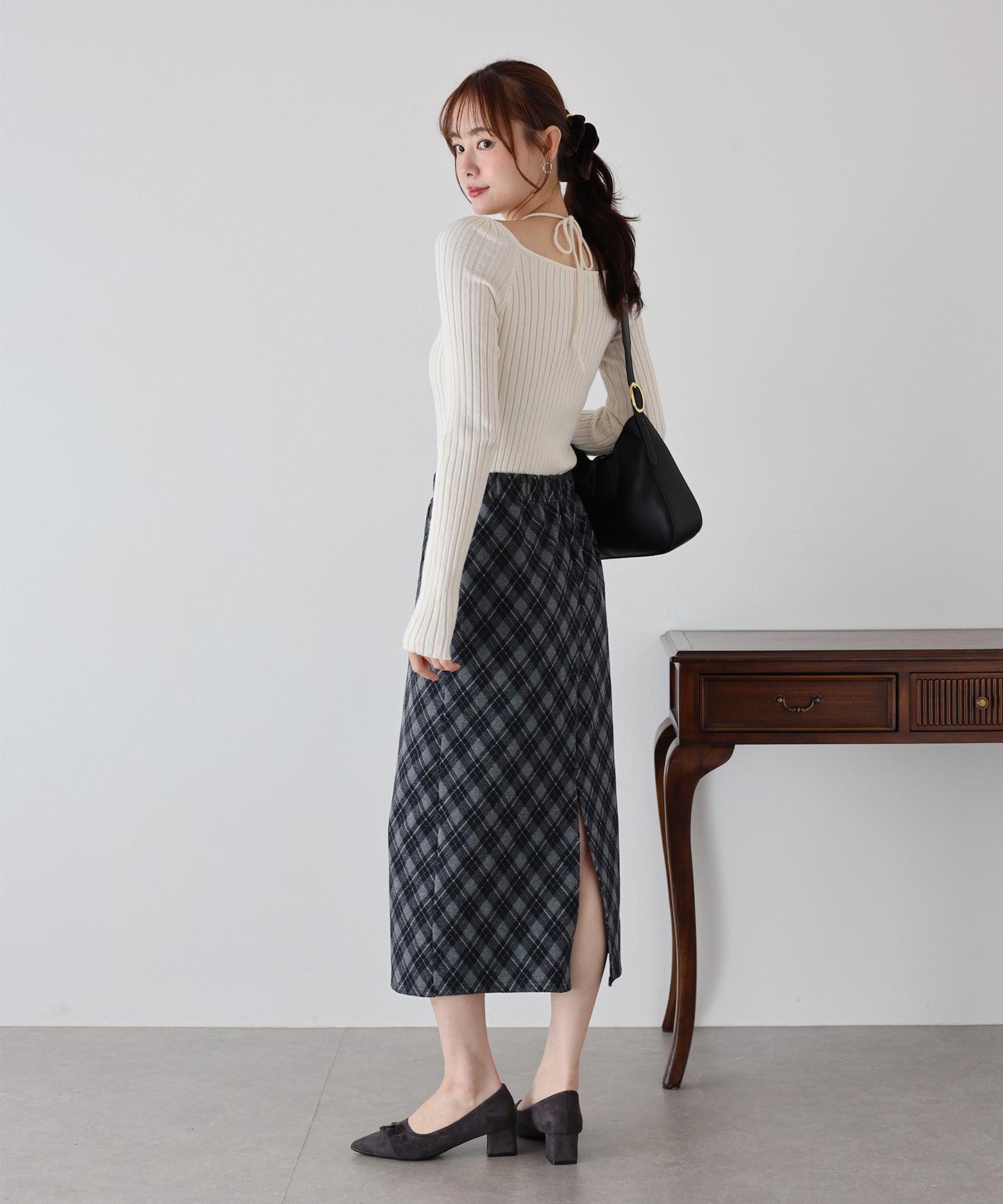 【TIME SALE】チェック柄タイトスカート