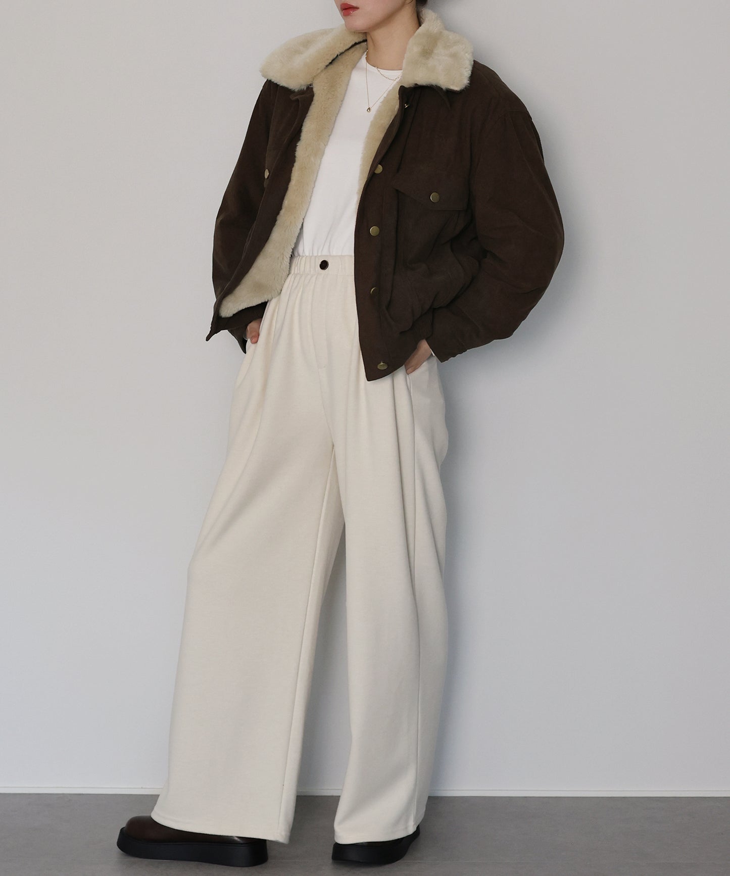 【早割5％OFF】ボア襟付きコーデュロイブルゾン