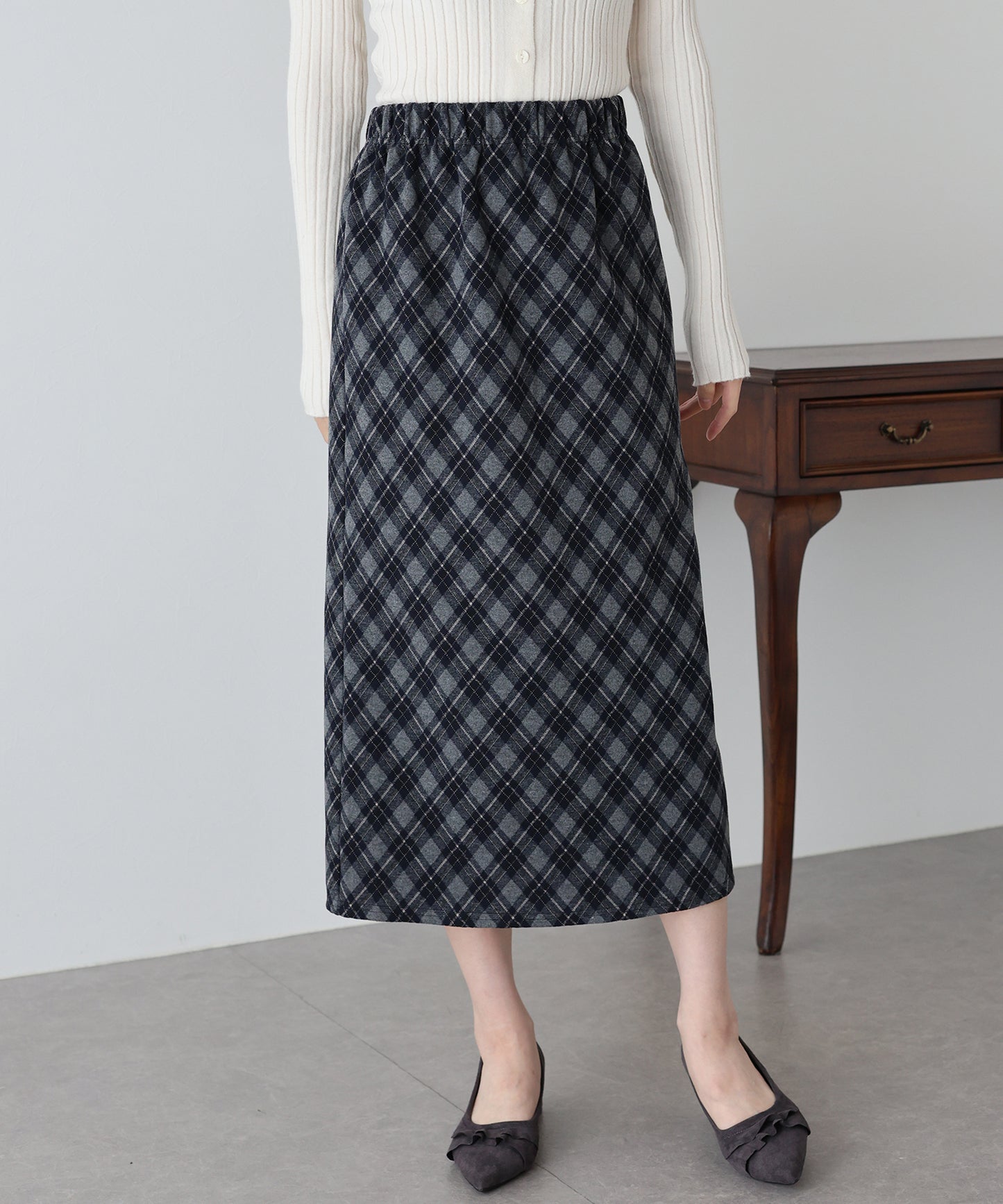 【TIME SALE】チェック柄タイトスカート