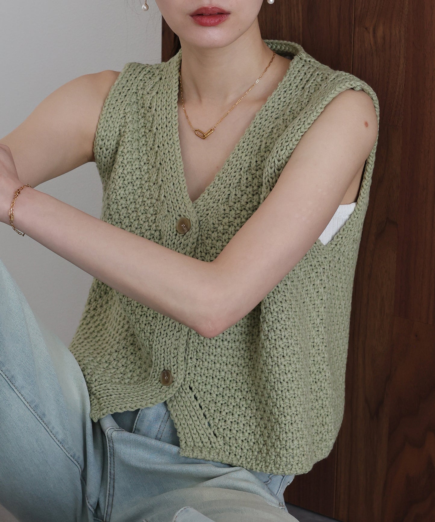 【早割5％OFF】ローゲージVネックベスト