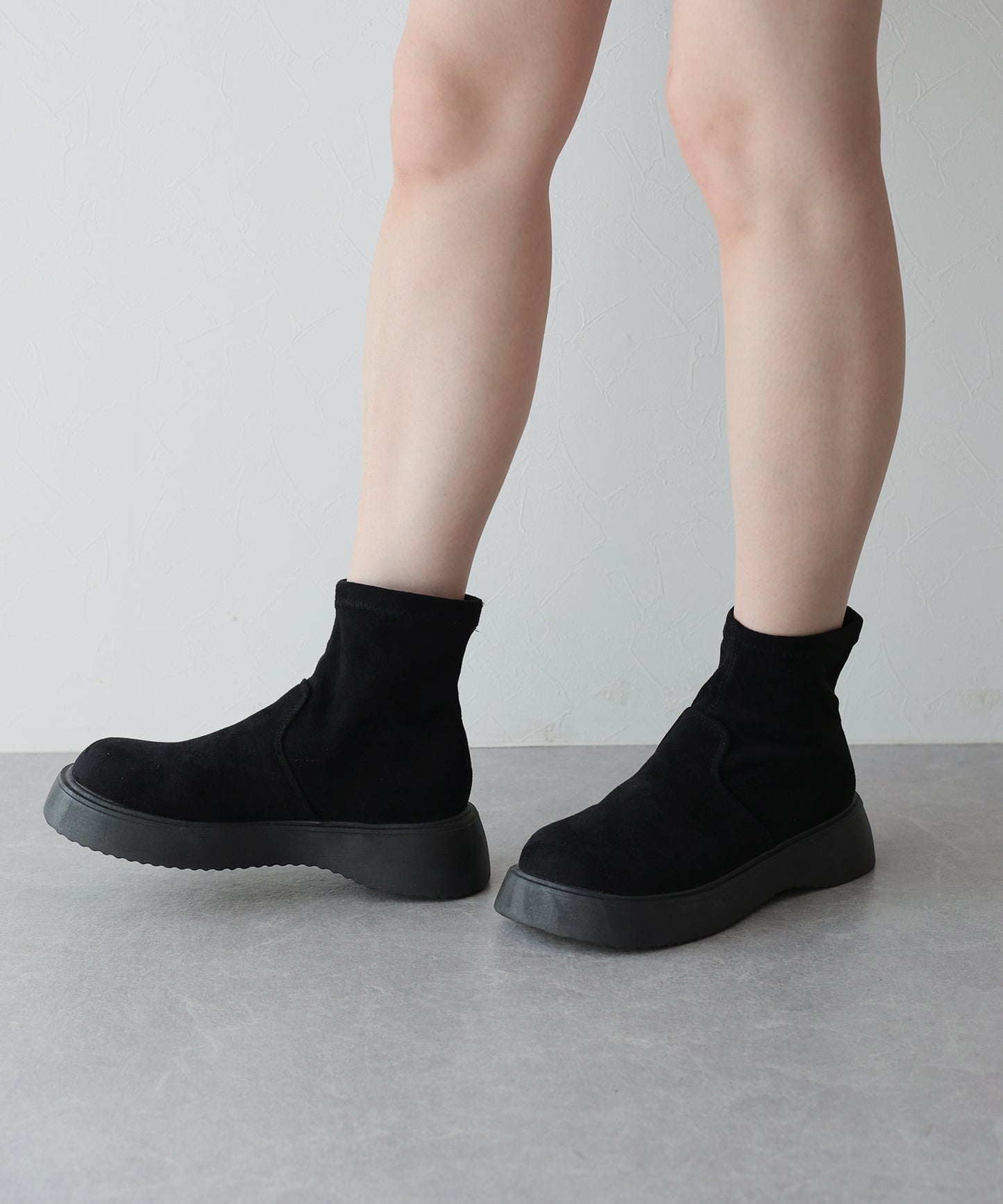 【早割5％OFF】スウェードソックスブーツ