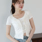 【早割5％OFF】トリムレースリボンカットソー【メール便】