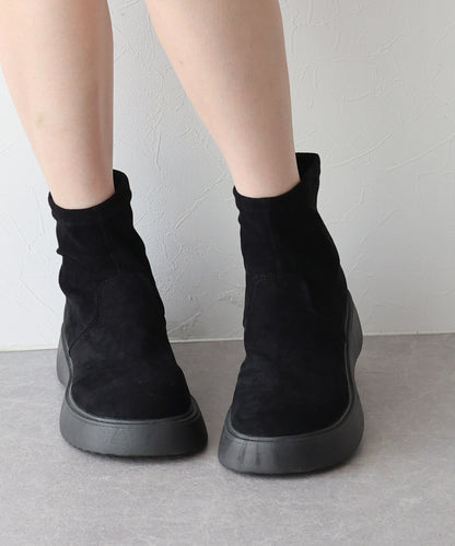 スウェードソックスブーツ