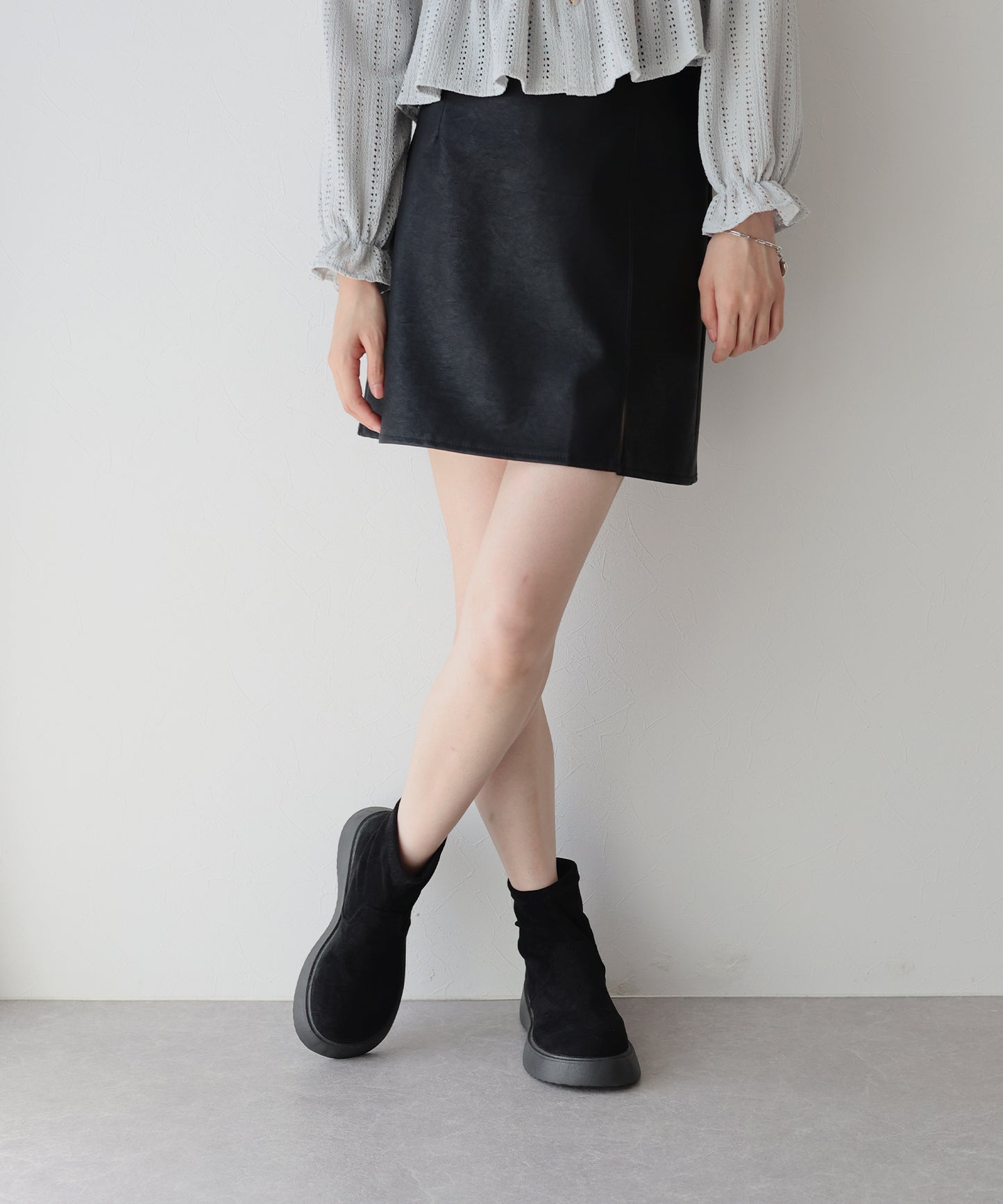 【早割5％OFF】スウェードソックスブーツ