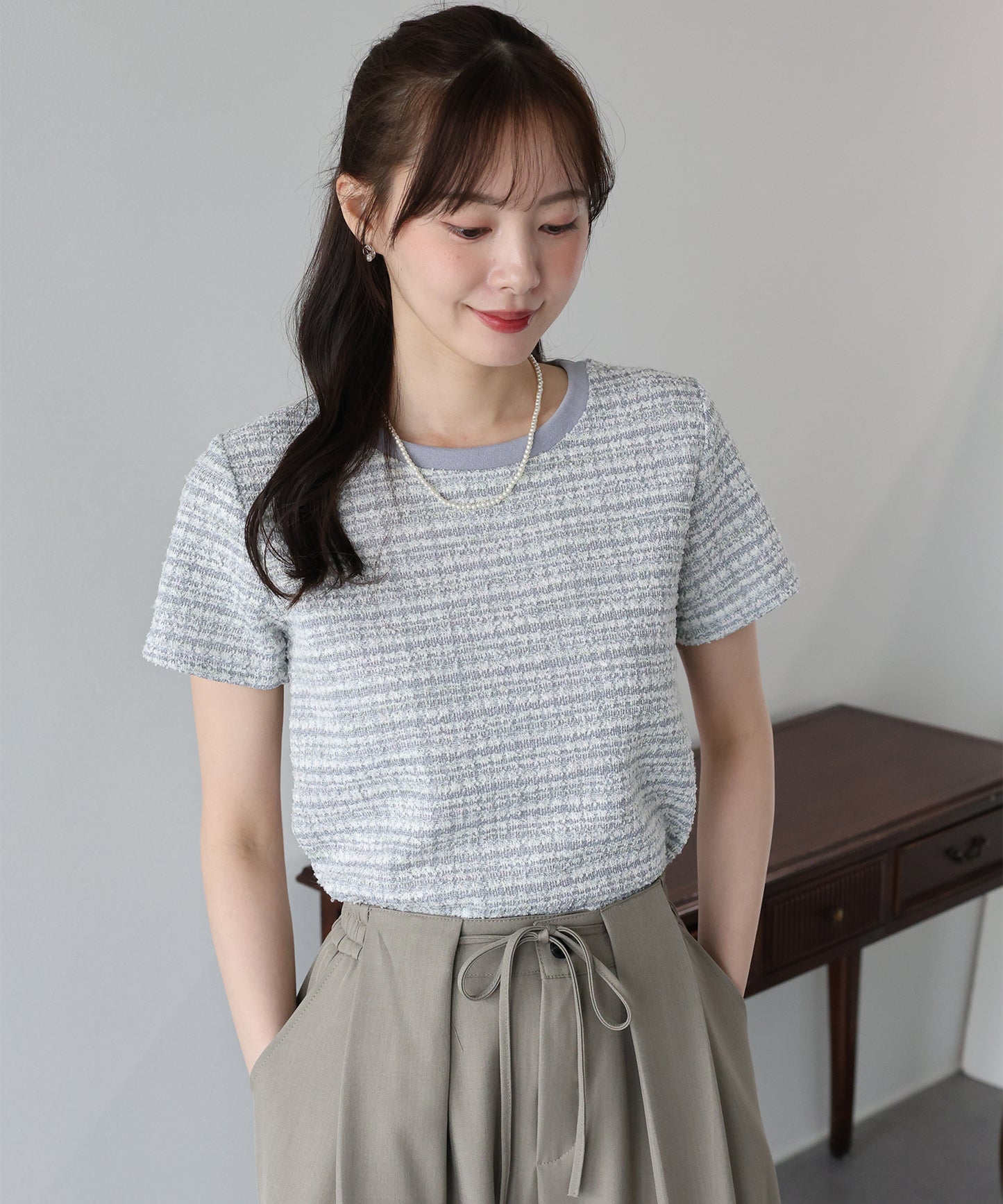 ツイードTシャツ【ネコポス】