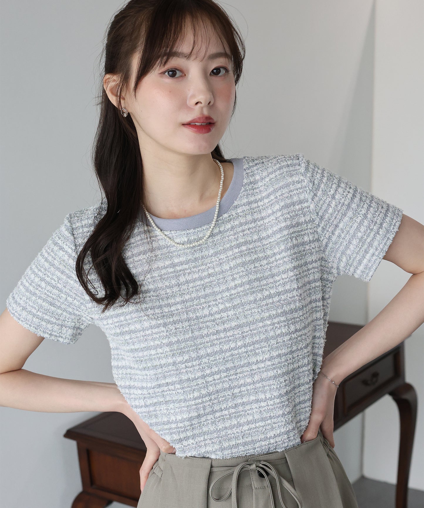 ツイードTシャツ【ネコポス】
