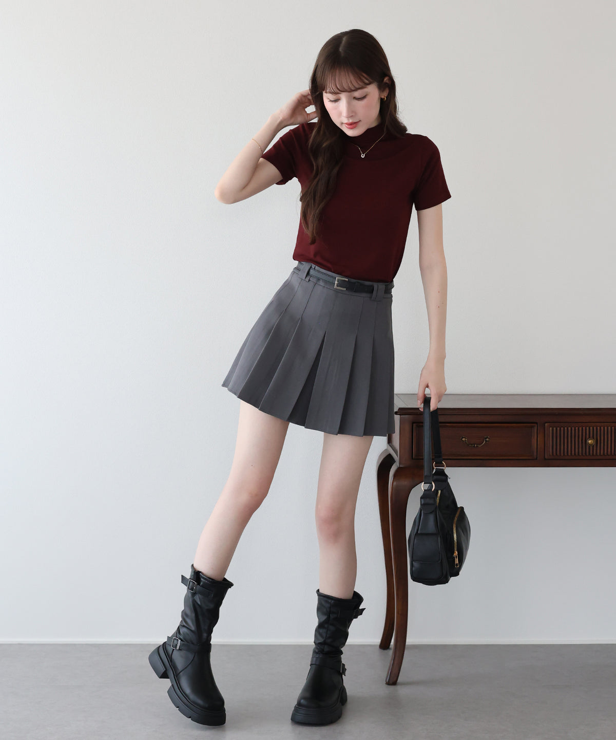 モックネックＴシャツ【メール便】