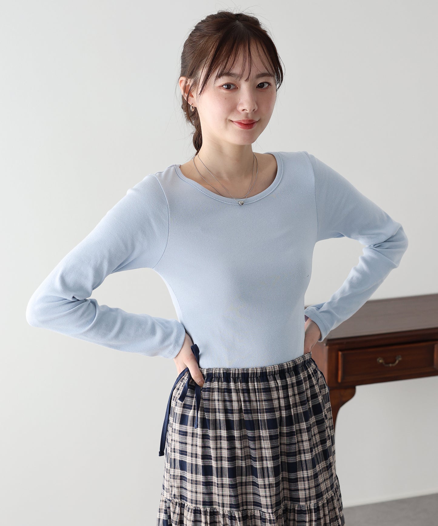 クルーネックカラーＴシャツ【ネコポス】