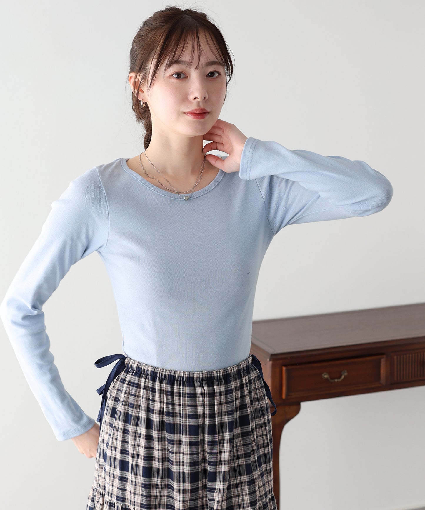 クルーネックカラーＴシャツ【ネコポス】