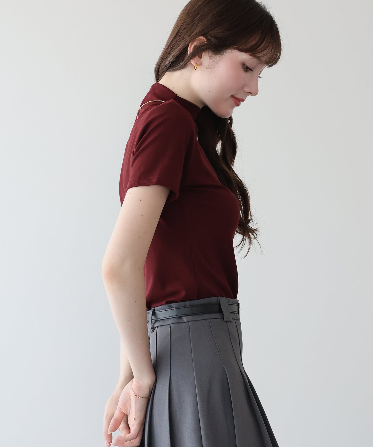 モックネックＴシャツ【メール便】