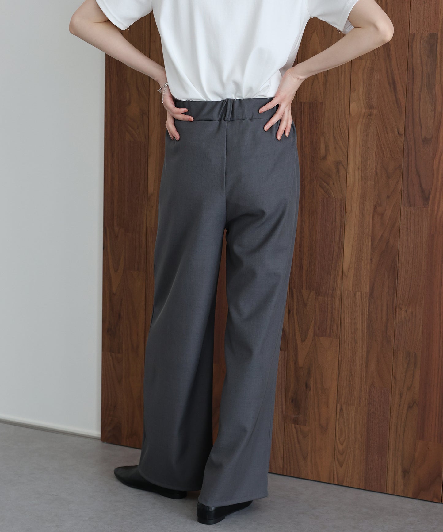 【早割5％OFF】ウエストゴムタックスラックス