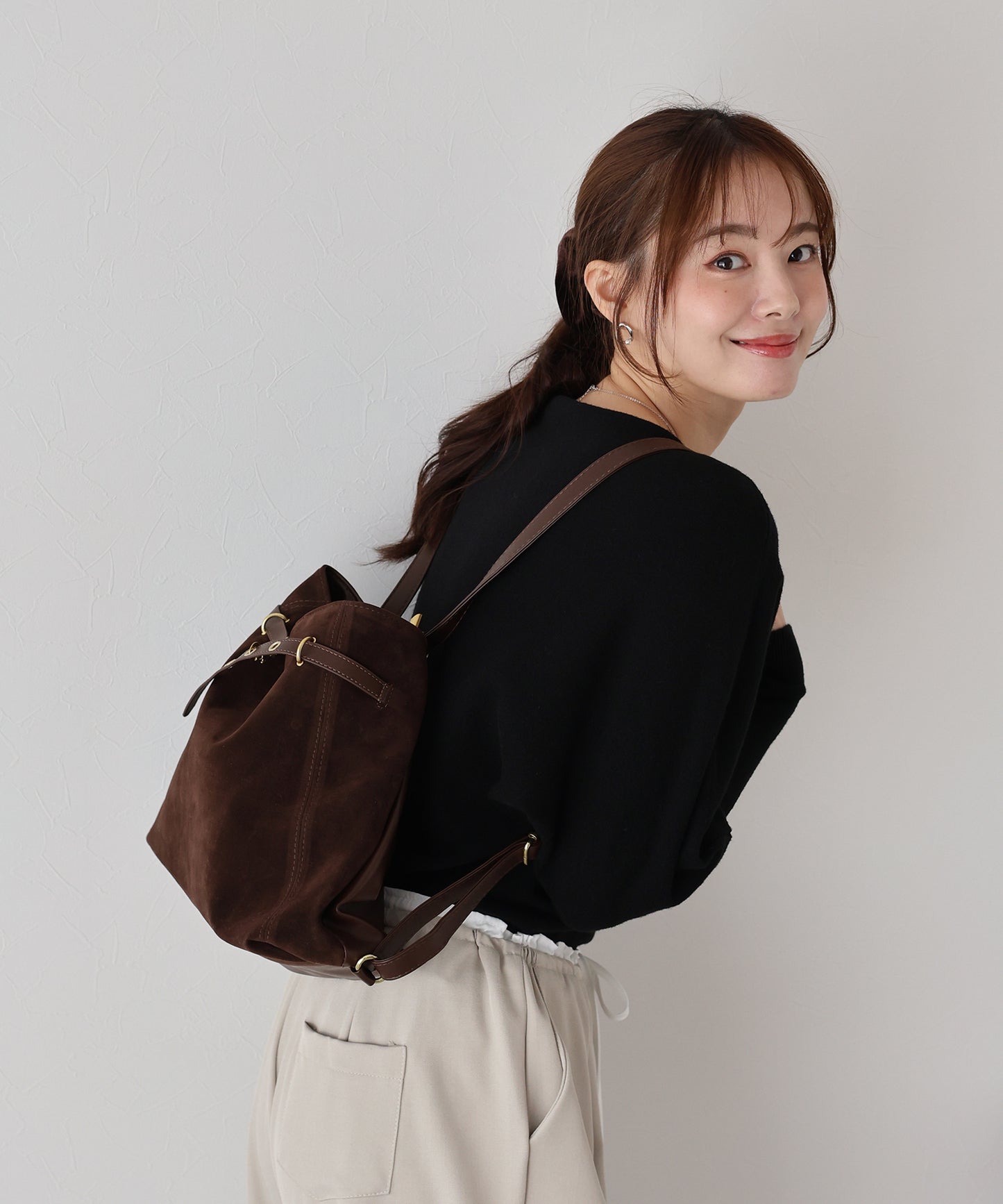 【早割5％OFF】3wayスウェードフロントベルトバッグ