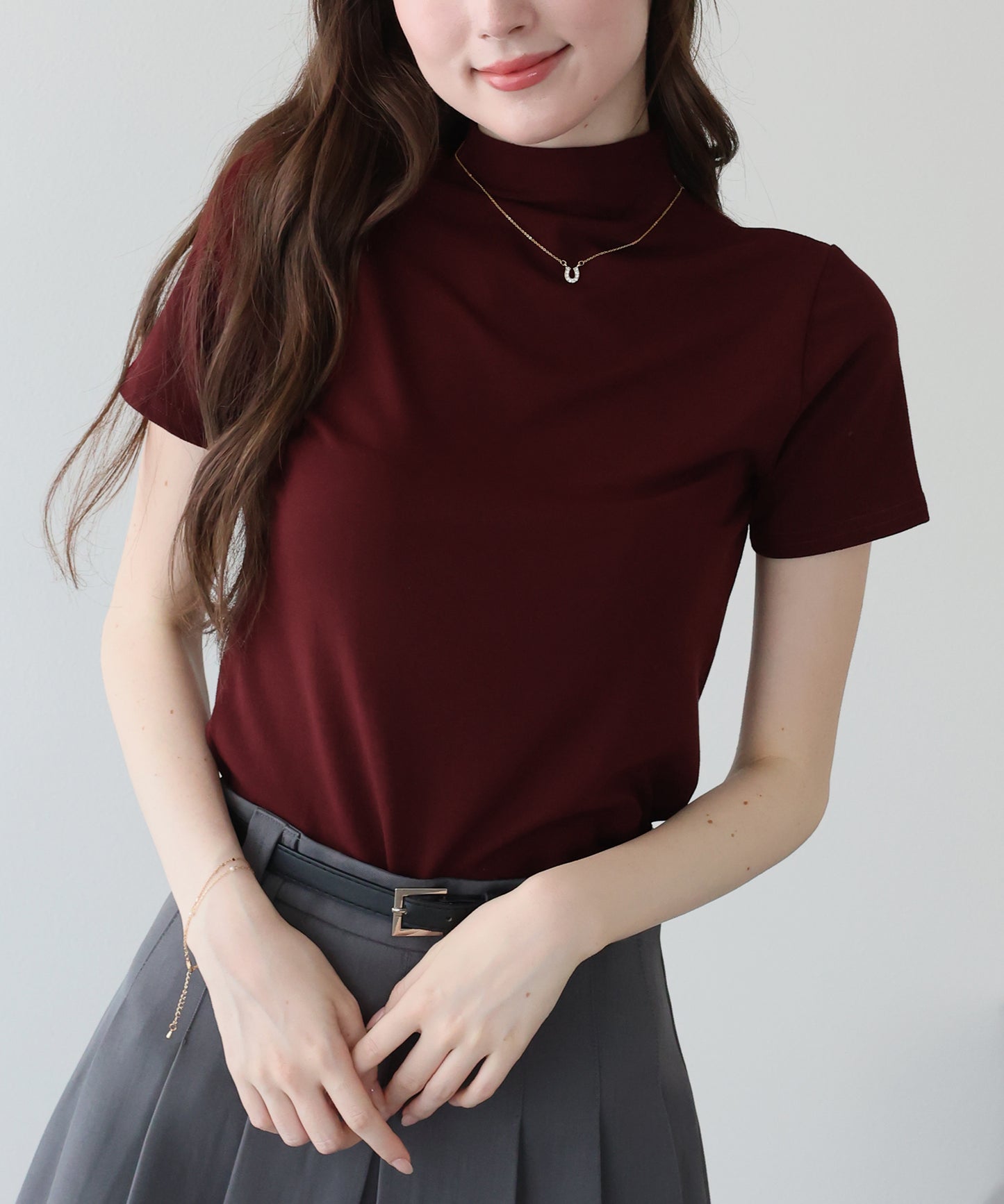 モックネックＴシャツ【メール便】