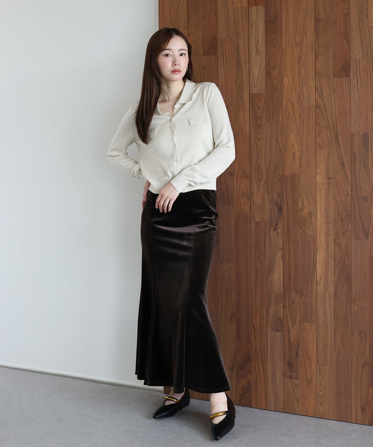 【早割5％OFF】ベロアマーメイドスカート