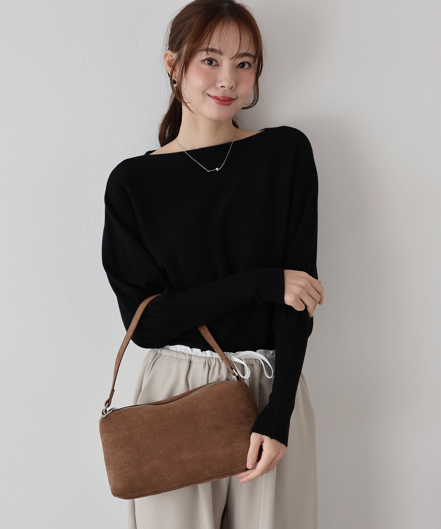 スウェードスクエアバッグ