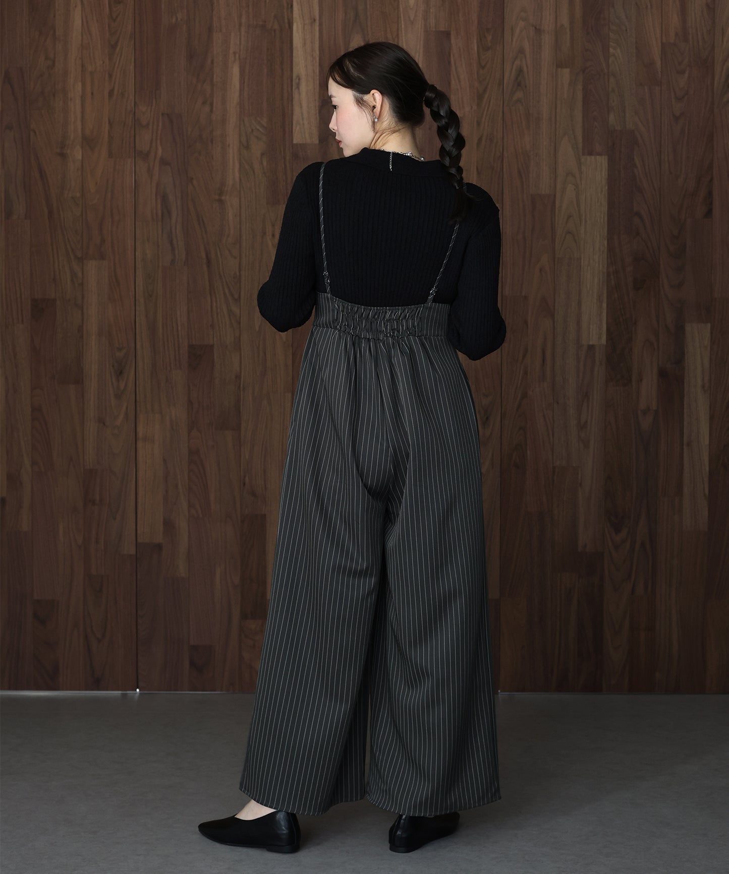 【SALE】[ J by blue ]ピンストライプフリルサロペット