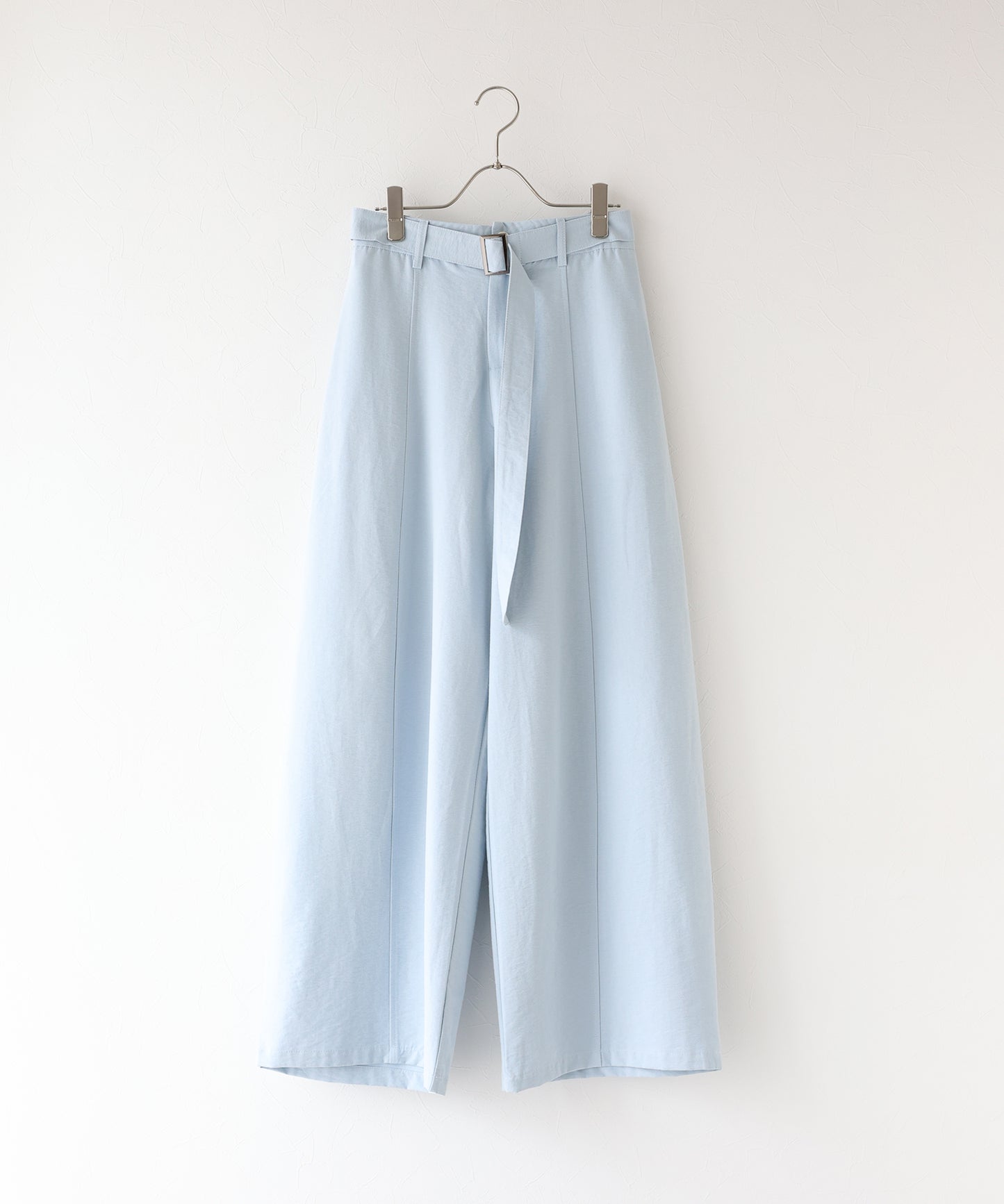 ベルト付きリネンライクワイドパンツ