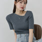 【新商品限定5％OFF（木）】アシメネックリブニット