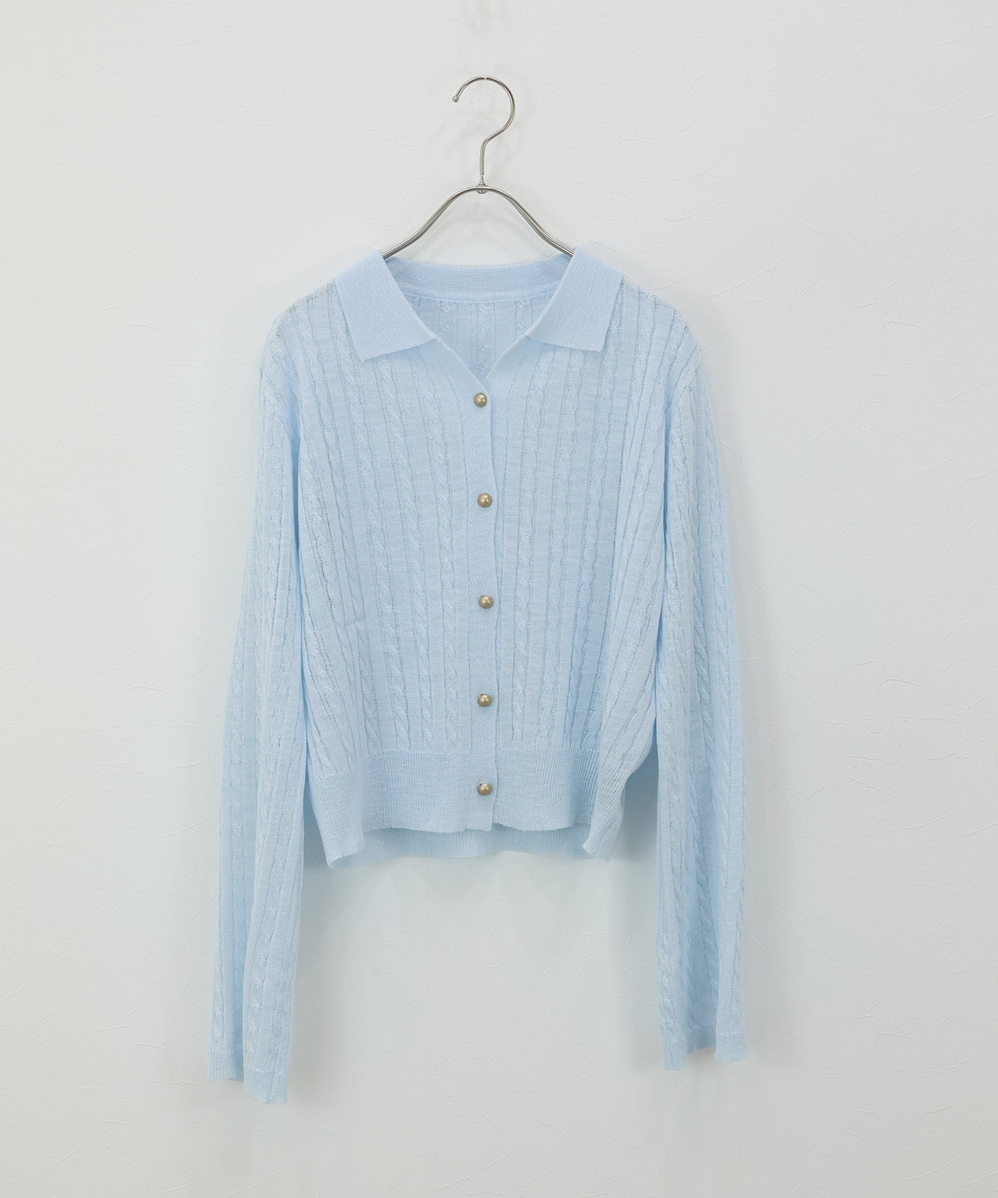 【早割5％OFF】シアーケーブルニットカーディガン