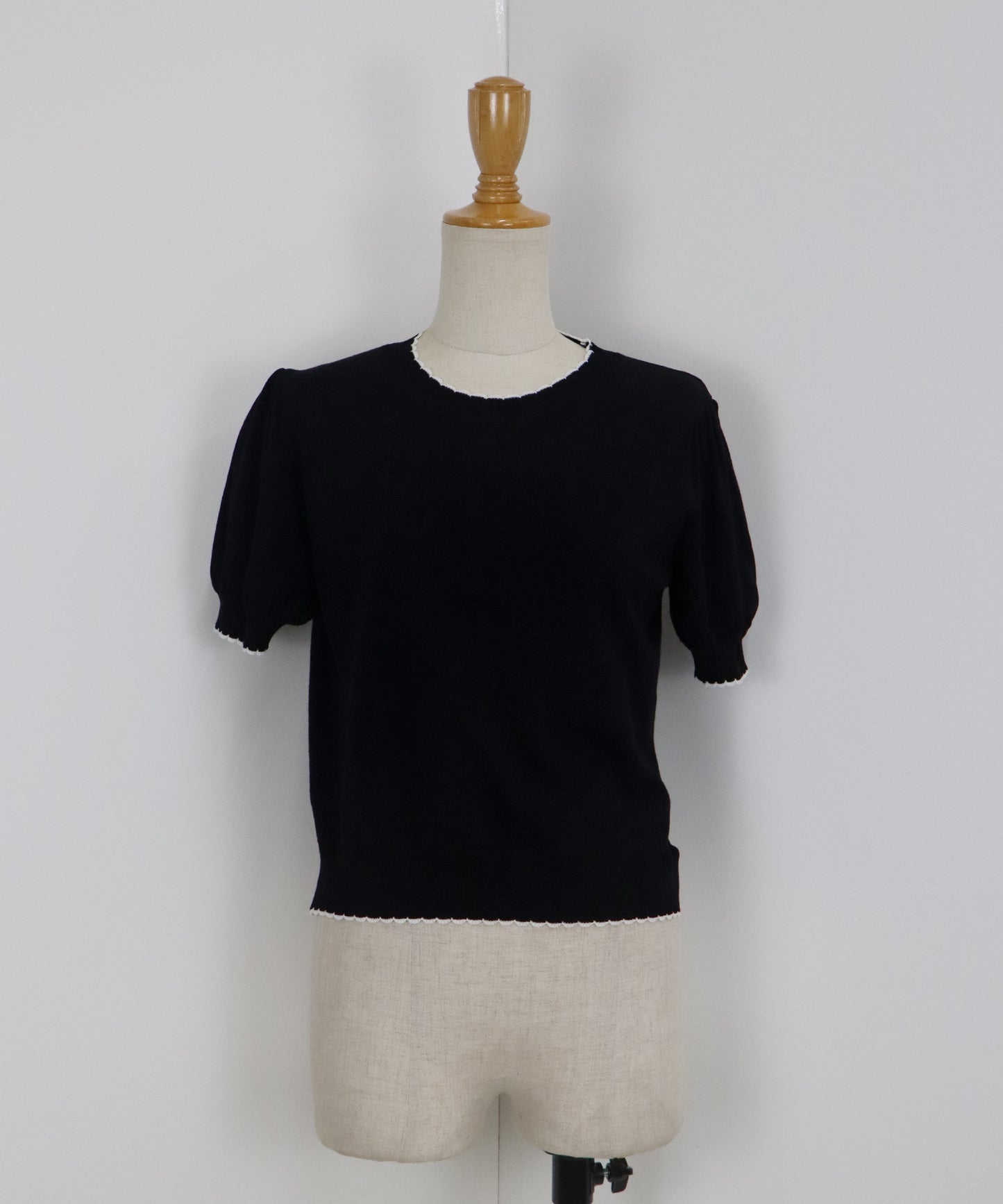 【TIME SALE】配色スカラップニット