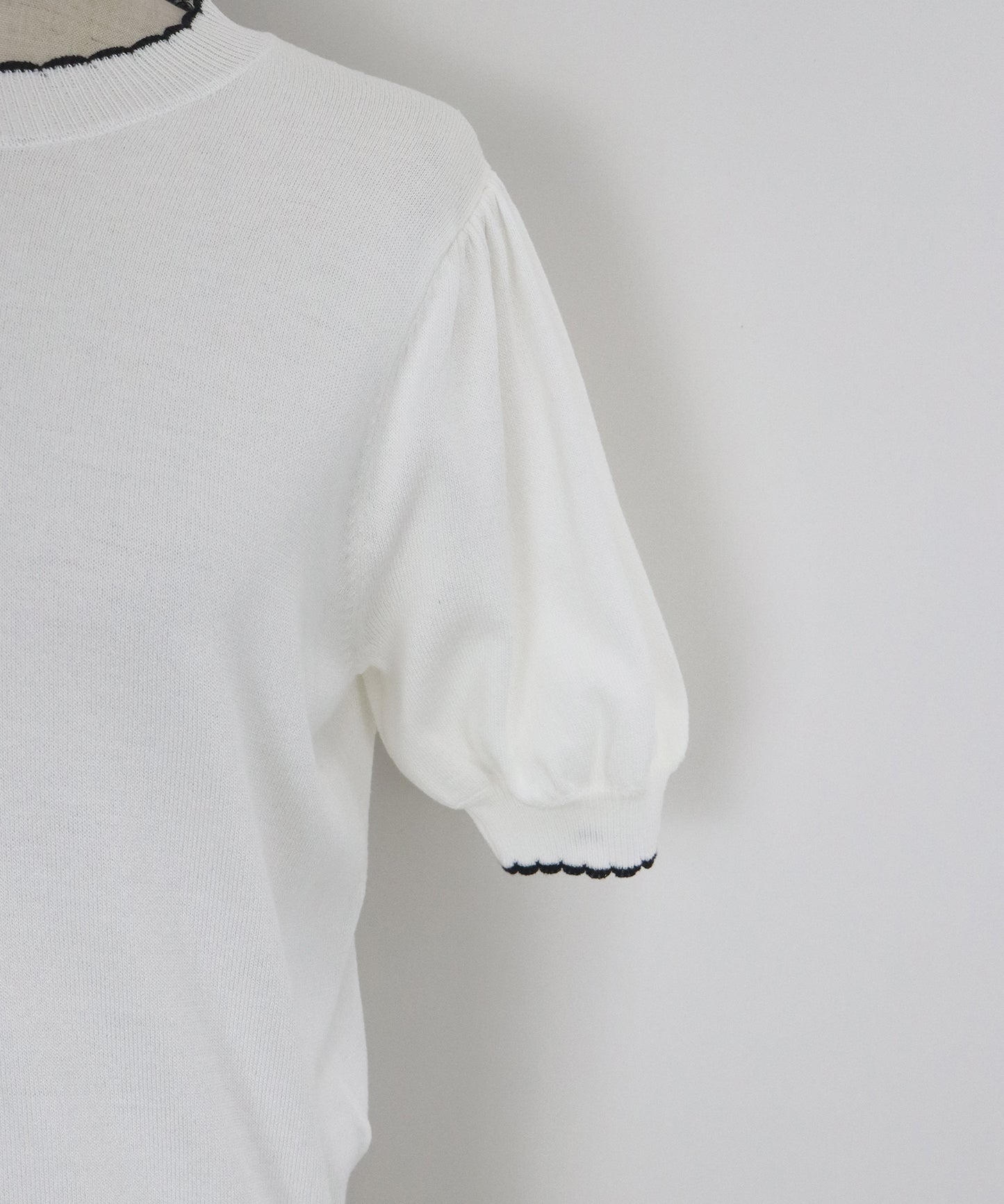 【TIME SALE】配色スカラップニット