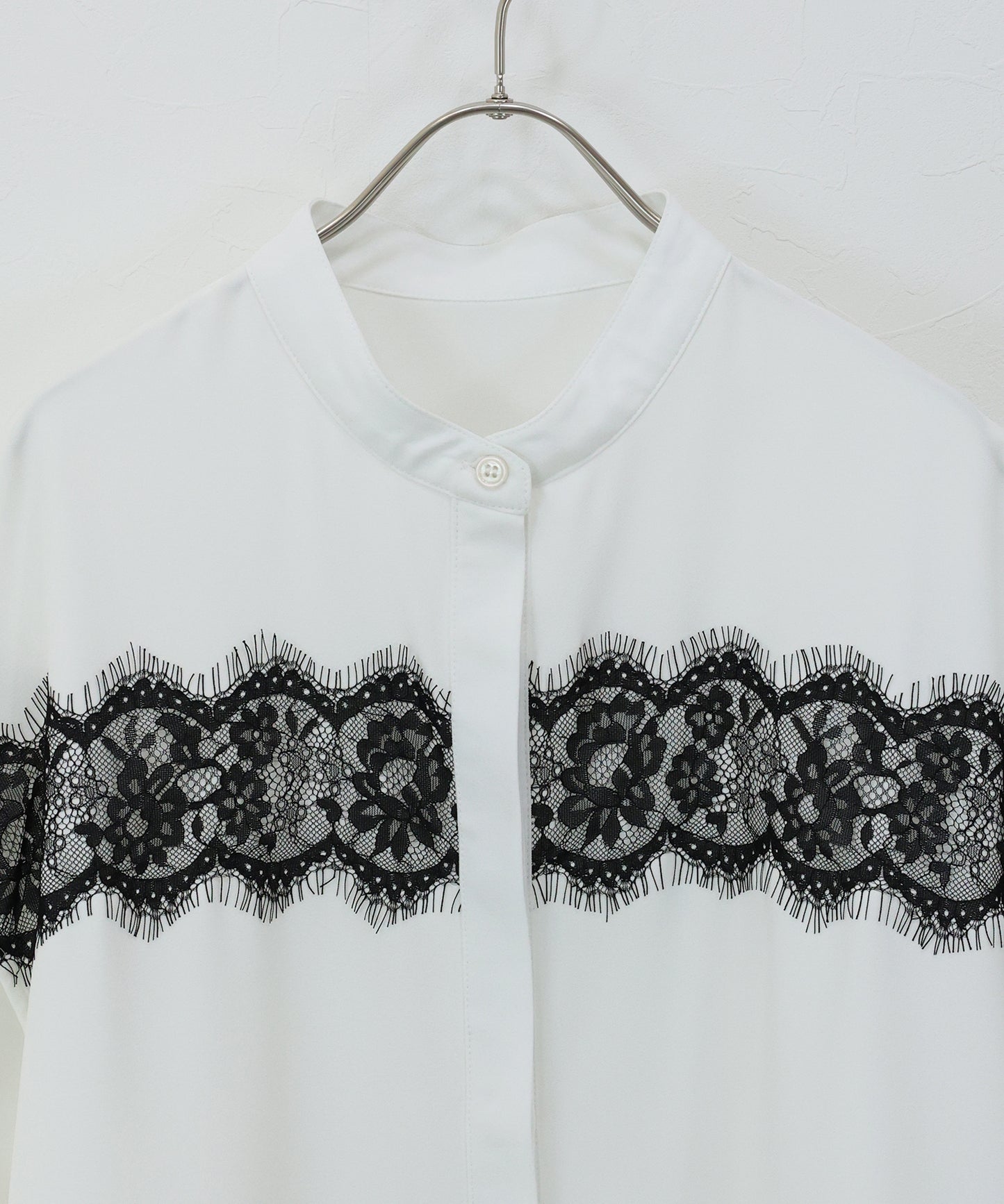 【早割5％OFF】レースドッキングフレンチスリーブブラウス【メール便】