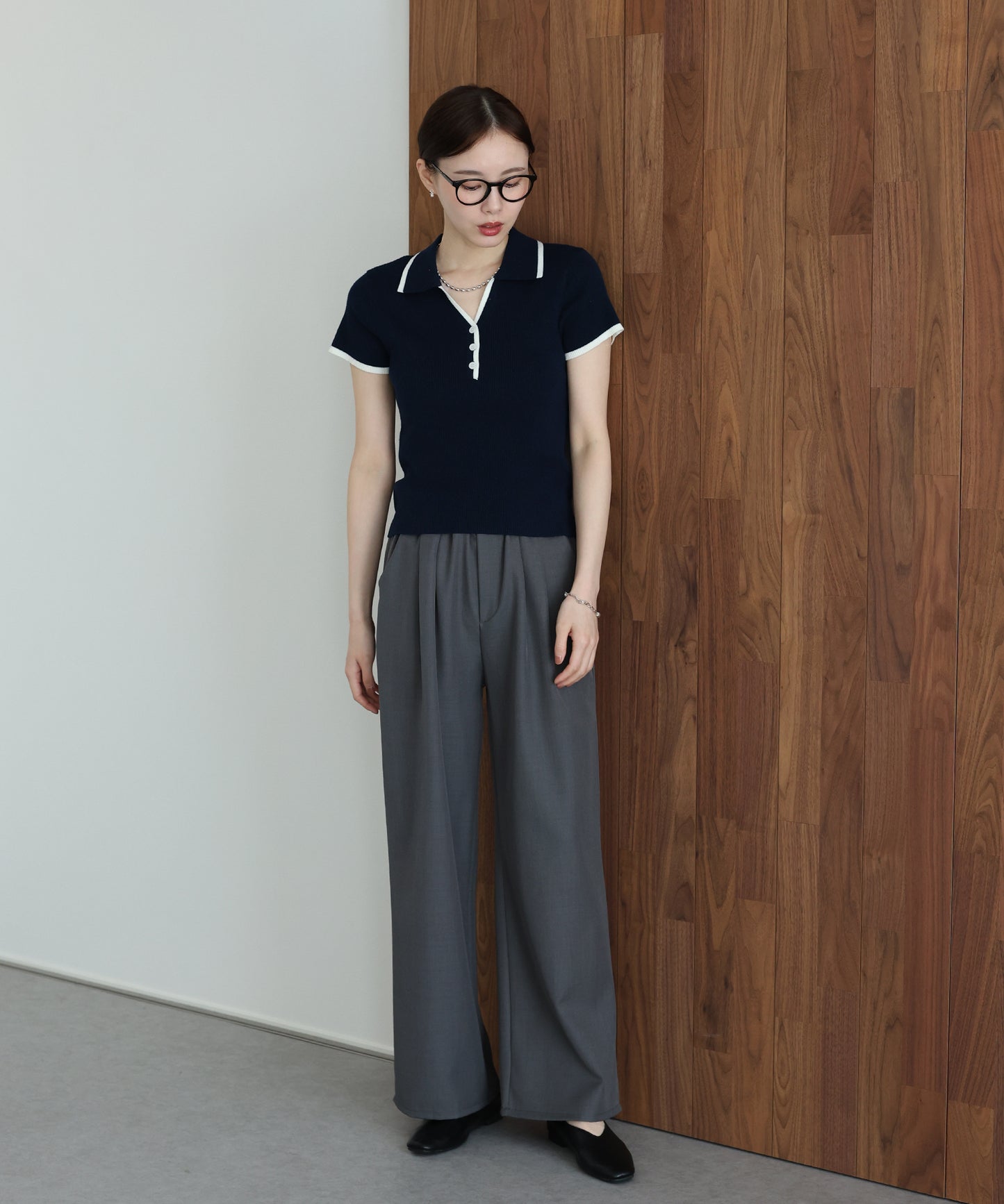 【早割5％OFF】バイカラースキッパーニット