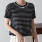 【SALE】レースリボンボーダーニット
