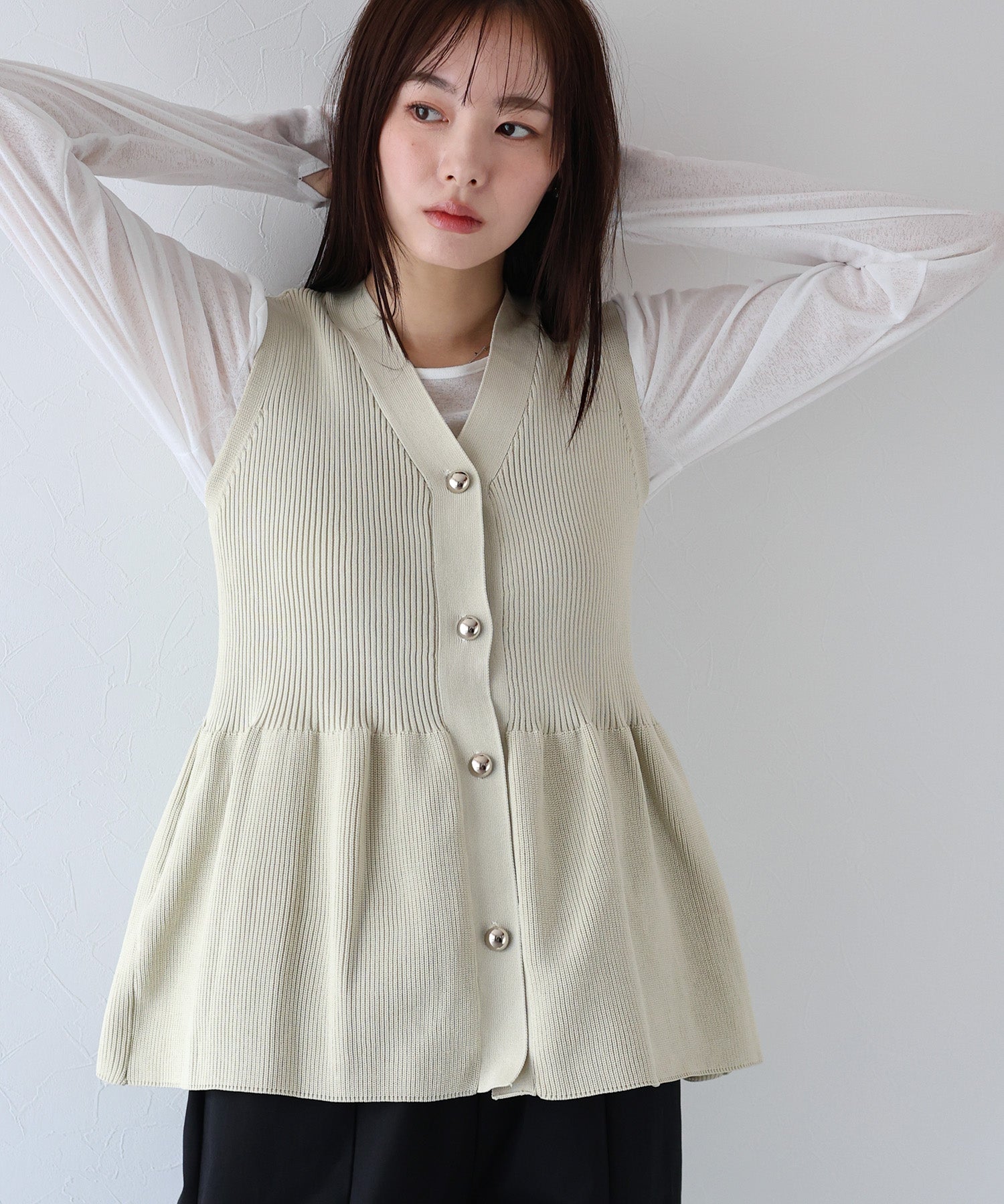 SALE】ペプラムニットベスト[J by blue] – BLUE ONLINE