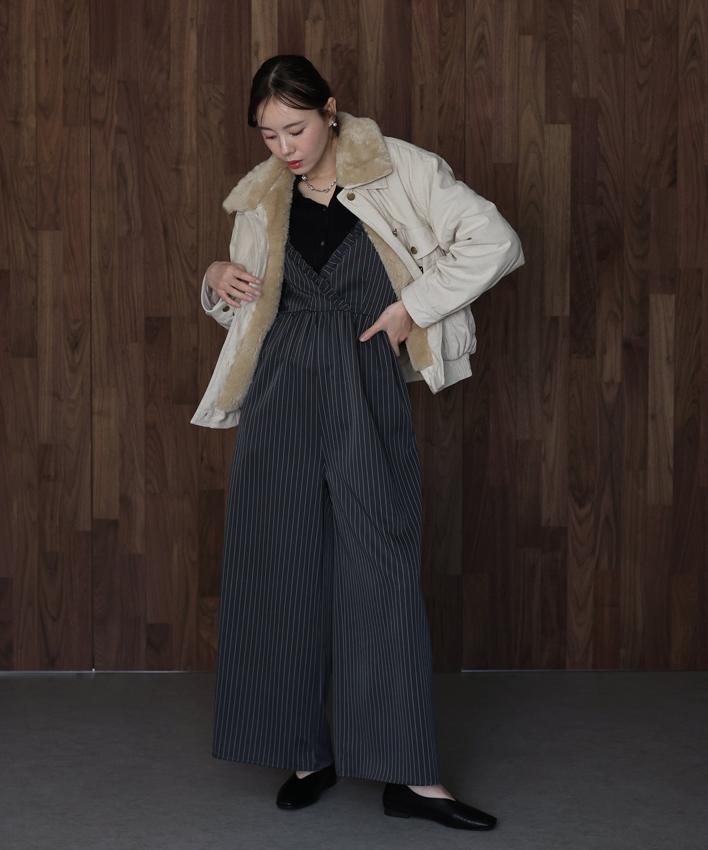 【早割5％OFF】ボア襟付きコーデュロイブルゾン