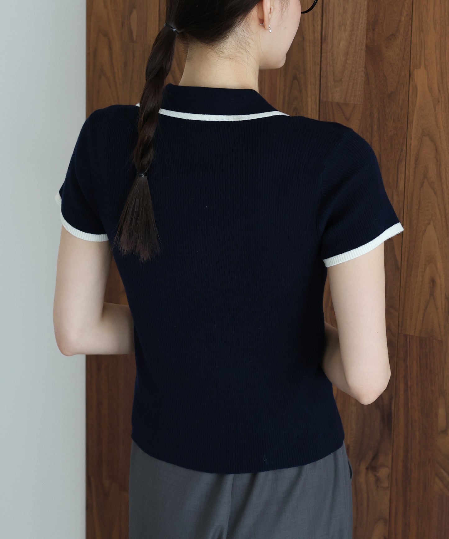 【早割5％OFF】バイカラースキッパーニット