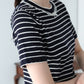 【SALE】レースリボンボーダーニット