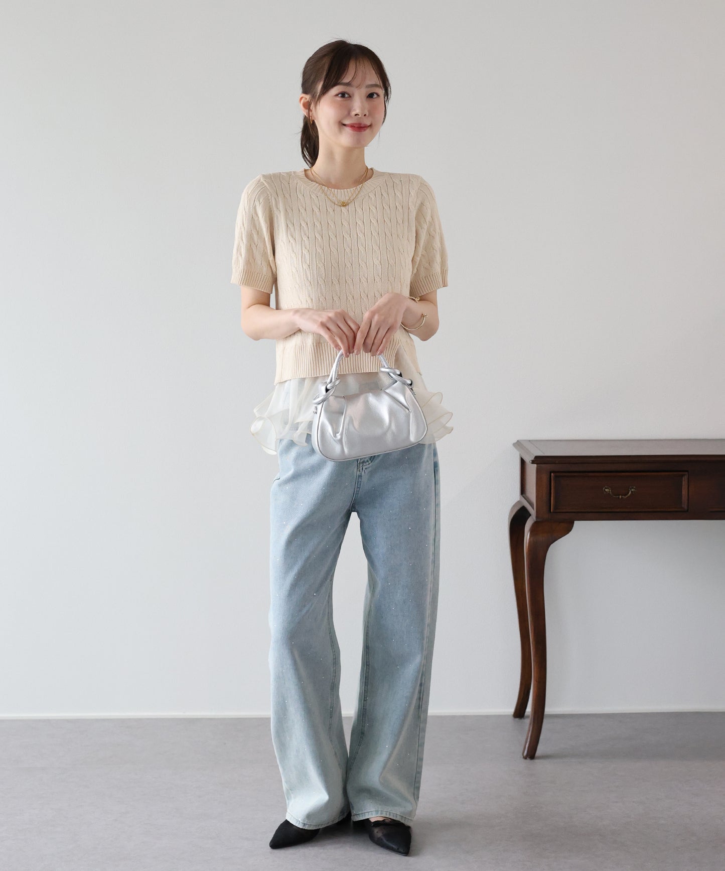 2wayラウンドコンパクトハンドバッグ