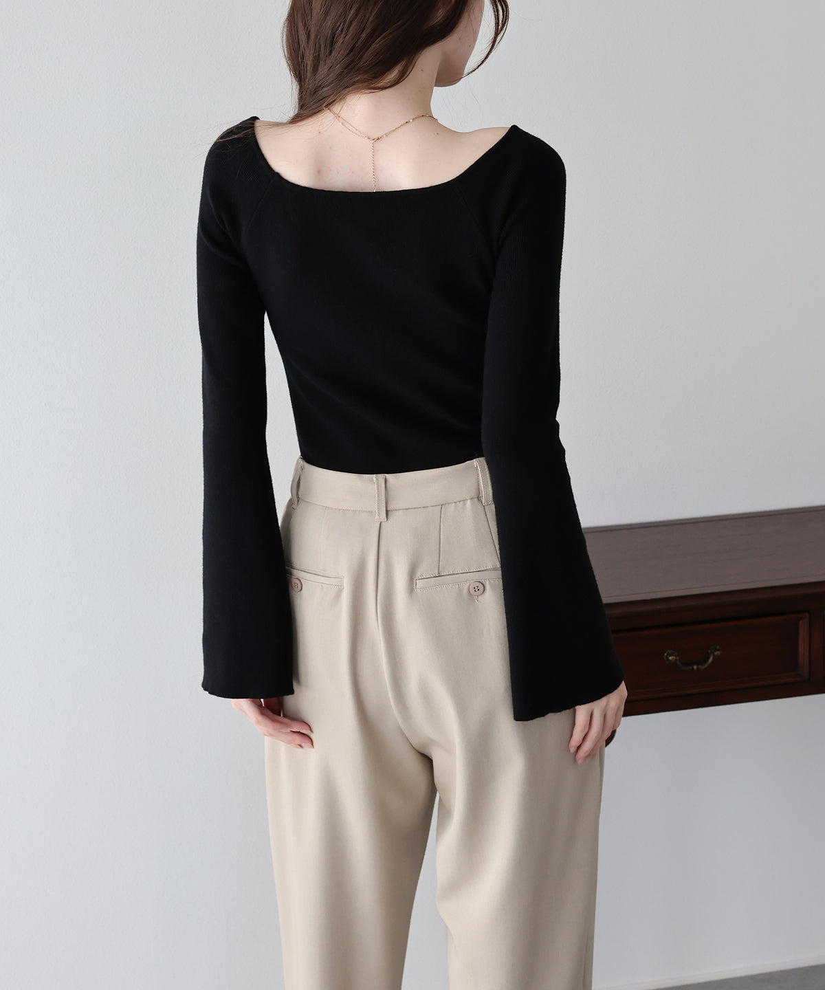 【早割5％OFF】チェックリボンオフショル二ット