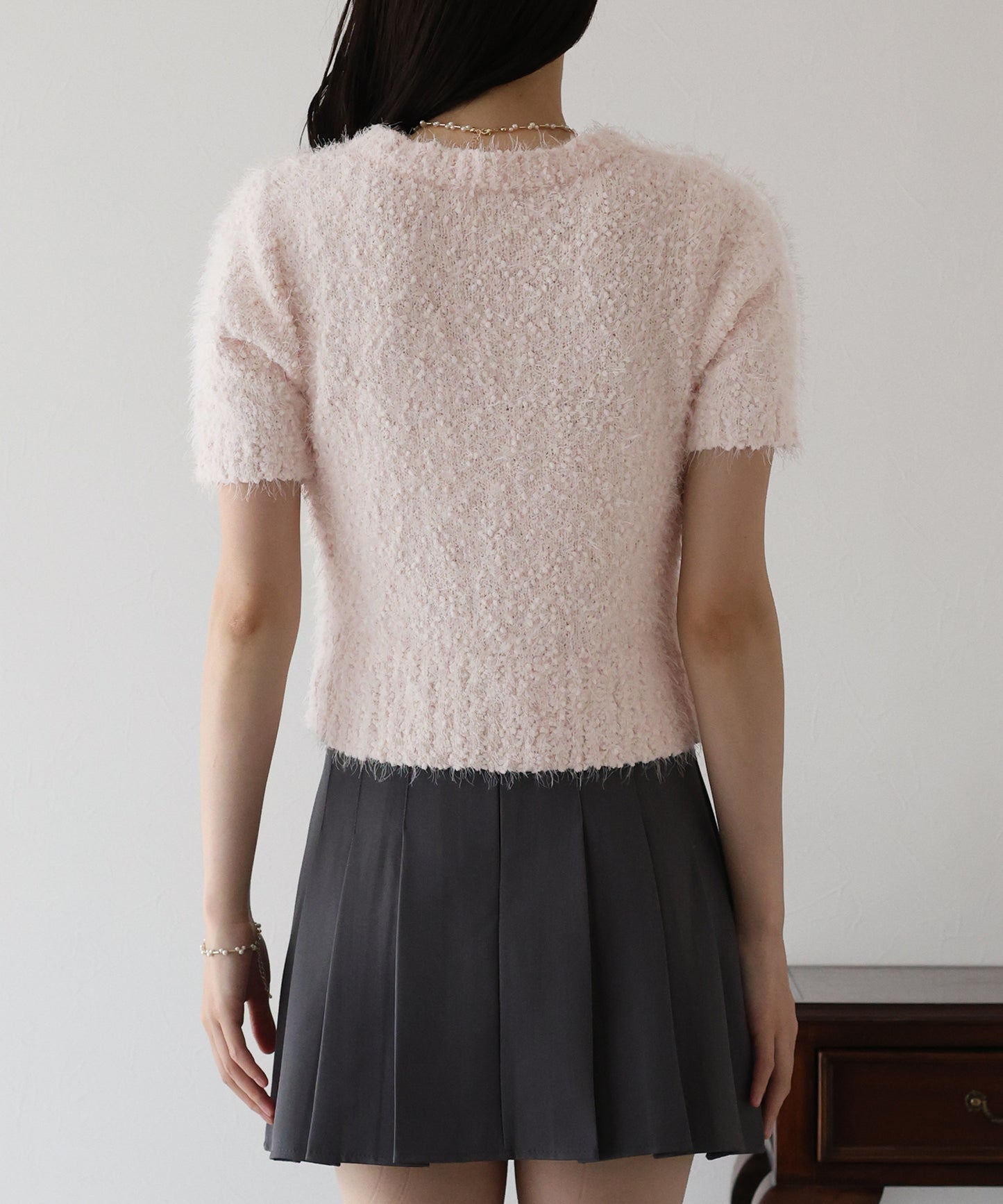 【TIME SALE】ぽこぽこシャギー半袖ニット