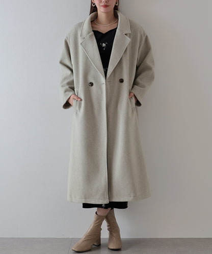 テーラードウールロングコート