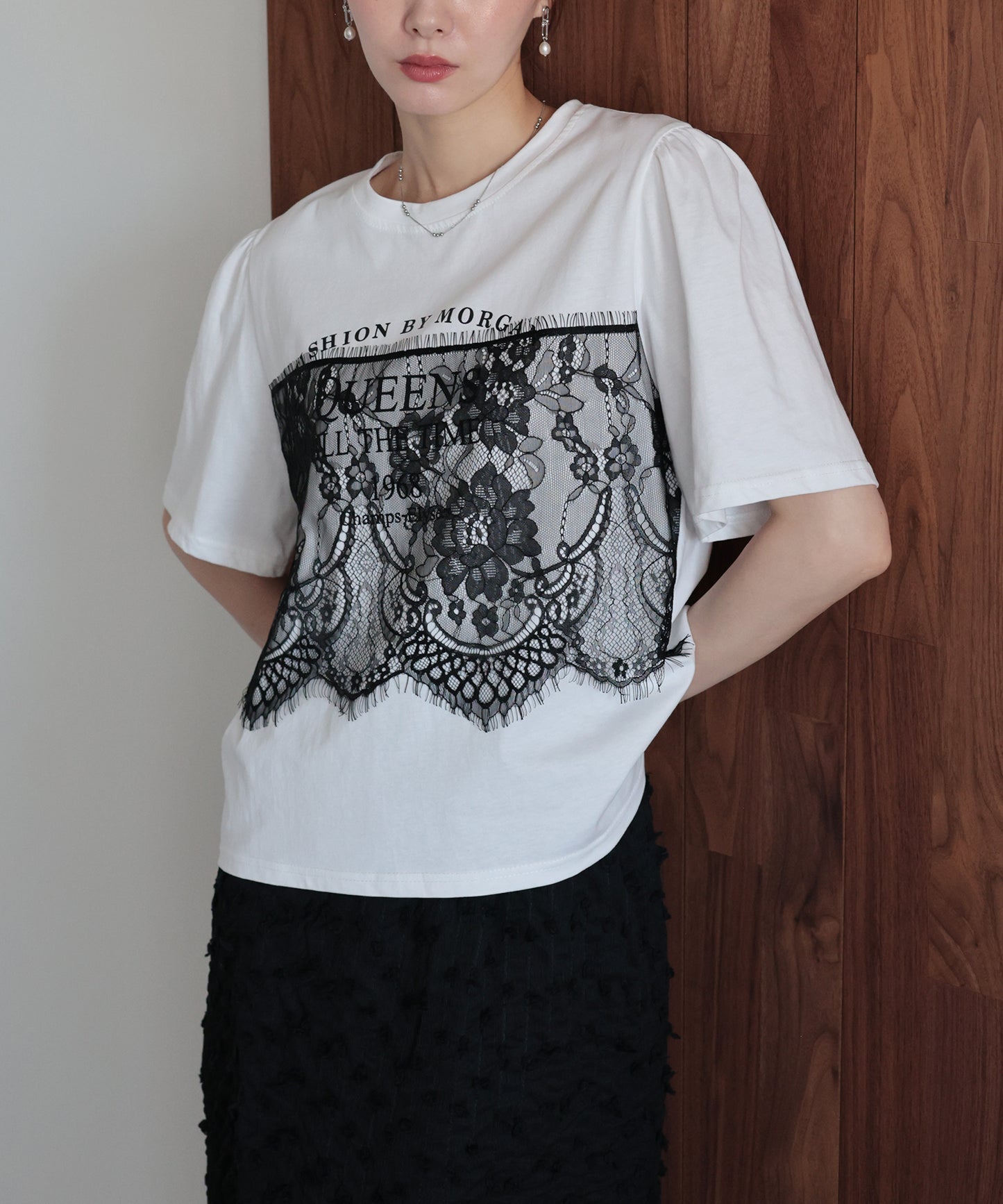 レースドッキングロゴTシャツ【メール便】