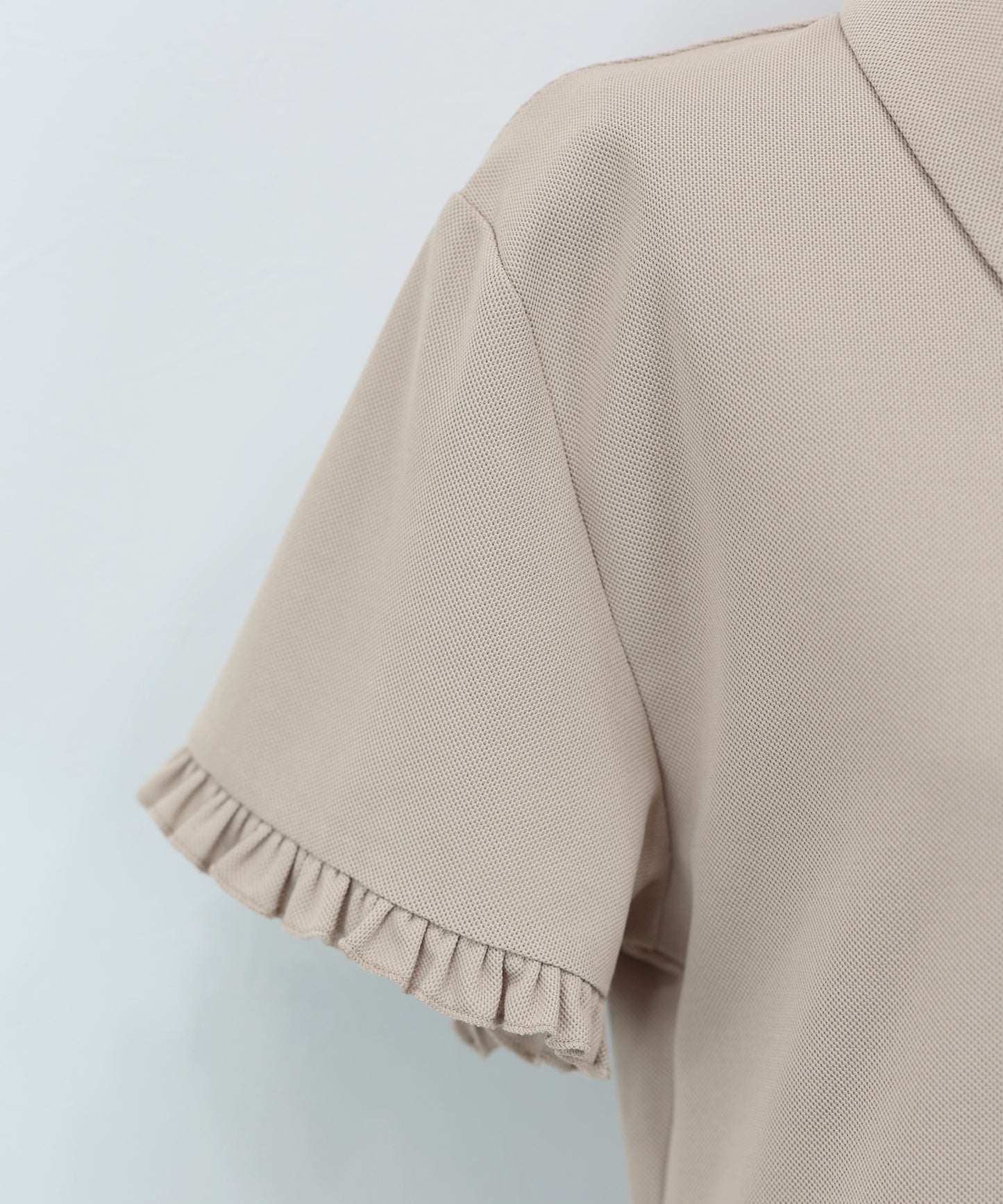 【早割5％OFF】フロントフリルポロワンピース