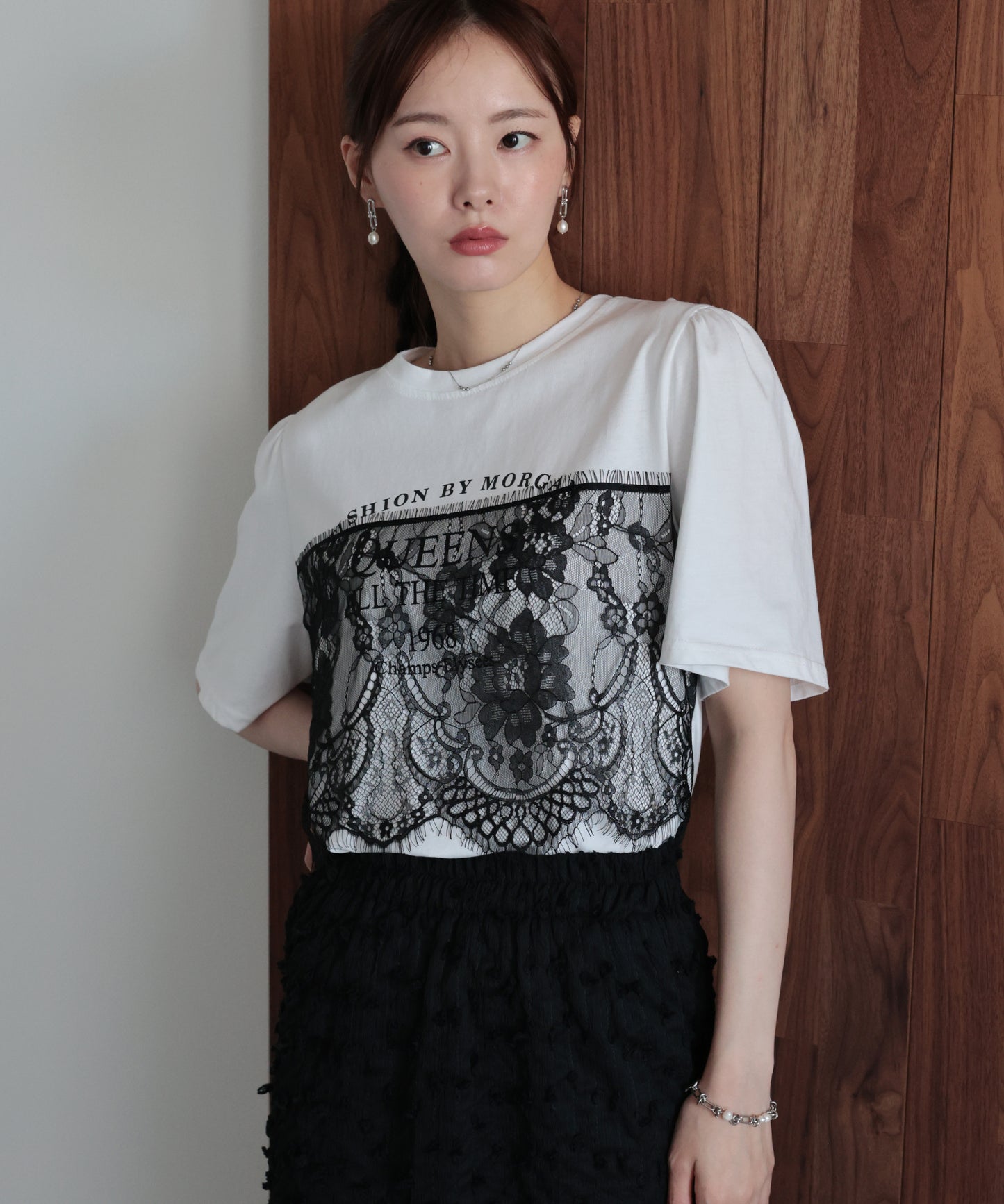 レースドッキングロゴTシャツ【メール便】